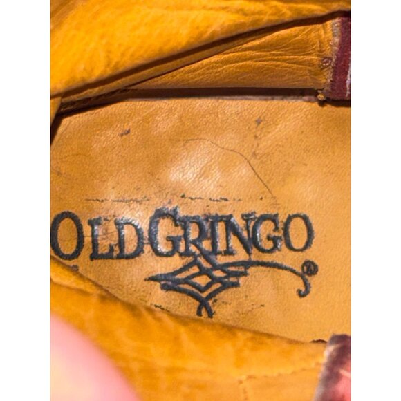 Old Gringo Red Suede Studded Cowboy Boots - Picture 8 of 9